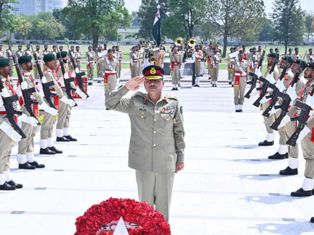 Tribute to Martyrs: Asim Munir Leads Ceremony at GHQ